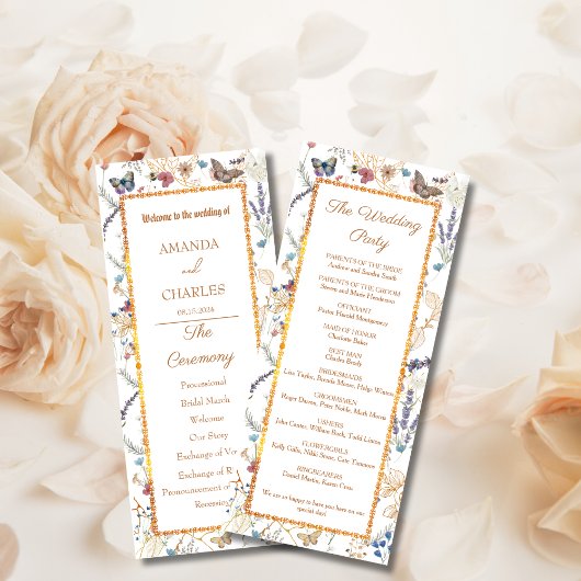 Roos Gold Butterfly Garden Flat Programma Programmakaart