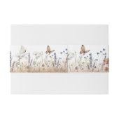 Roos Gold Butterfly Garden Invitation Belly Band Uitnodigingen Wikkel (Achterkant Voorbeeld)