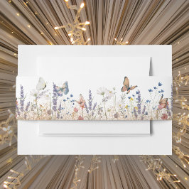 Roos Gold Butterfly Garden Invitation Belly Band Uitnodigingen Wikkel