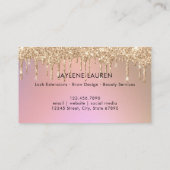 Roos Gold Butterfly Glitter Drift Loyalty Kaart Visitekaartje (Achterkant)