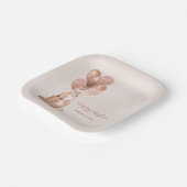 Roos Gold Cake 75th Birthday Papieren Bordje (Gebogen)