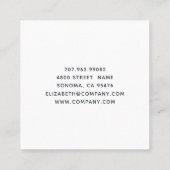 Roos Gold Cake Bakery Baker Pastry Chef Square Bus Vierkante Visitekaartje (Achterkant)