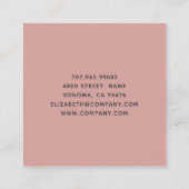 Roos Gold Cake Bakery Baker Pastry Chef Vierkante Visitekaartje (Achterkant)