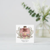 Roos Gold Cake Bakery Baker Pastry Chef Vierkante Visitekaartje (Staand voorkant)