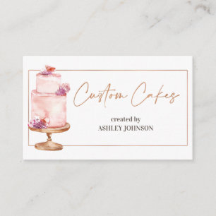 Roos Gold Cakes 9 x 5,5 cm Visitekaartje