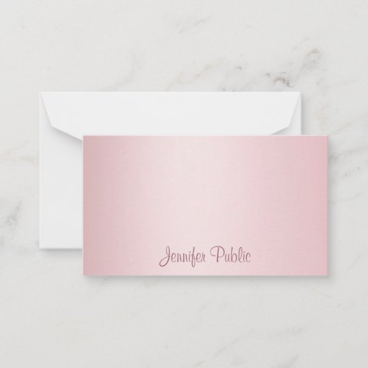 Roos Gold Calligrafed Script Monogram Sjabloon (Voorkant)