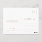 Roos Gold Calligrafie Hartelijk dank Briefkaart (Achterkant)