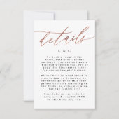 Roos Gold Calligrafie Moderne bruiloft behuizing RSVP Kaartje (Voorkant)