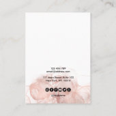 Roos Gold Calligraphy art Earning Display Card Visitekaartje (Achterkant)