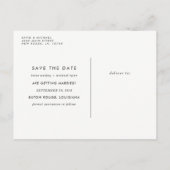 Roos Gold Calligraphy Modern Save the Date Aankondigingskaart (Achterkant)