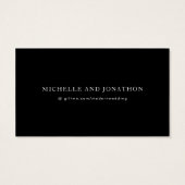 Roos Gold Calligraphy Moderne Wedding Gift Registr Visitekaartje (Achterkant)