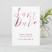 Roos Gold Calligraphy Script Modern Save the Date Kaart (Staand voorkant)