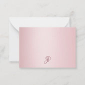 Roos Gold Calligraphy Script Monogram Sjabloon (Achterkant)