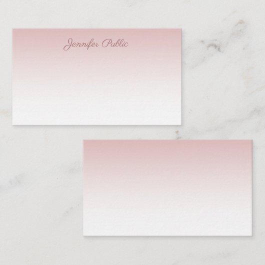 Roos Gold Calligraphy Script Name Elegant Sjabloon (Voorkant / Achterkant)