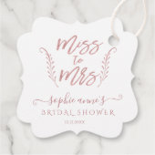 Roos Gold Calligraphy Vrijgezellenfeest Bacheloret Bedankjes Labels (Achterkant)