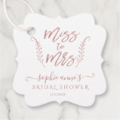 Roos Gold Calligraphy Vrijgezellenfeest Bacheloret Bedankjes Labels (Voorkant)