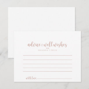 Roos Gold Calligraphy Weddenvice Card Briefkaart