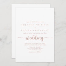 Roos Gold Calligraphy Wedding