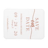 Roos Gold Calligraphy Wedding Save the Date Magneet (Horizontaal)