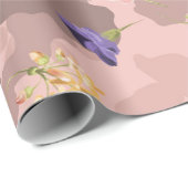 Roos Gold Camouflage Camo Pink Cute Cadeaupapier (Rol Hoek)
