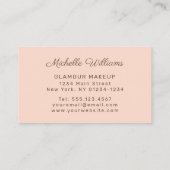 Roos Gold Camouflage Faux Glitter Professional Visitekaartje (Achterkant)