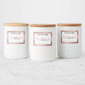 Roos Gold Candle Label Sjabloon Luxe Label Voedselcontainer Etiket (Flessen)