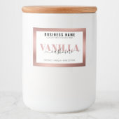 Roos Gold Candle Label Sjabloon Luxe Label Voedselcontainer Etiket (Voorkant)