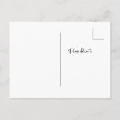 Roos Gold Casual Manuscript Foto Moving Notice Briefkaart (Achterkant)