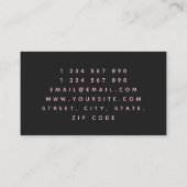 Roos Gold Cat Logo Voedsel Elegant Kut Visitekaartje (Achterkant)