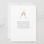 Roos Gold Champagne Toast 21st Birthday Card (Achterkant)