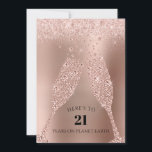 Roos Gold Champagne Toast 21st Birthday Card<br><div class="desc">Op een gouden achtergronddiamantbril van het roos toast een vriend of familielid de 21ste verjaardag van de Verjaardag. De groet op de achterkant van de kaart luidt: "Hier is een virtuele toast voor je 21ste verjaardag en oprechte wensen voor een jaar vol leuke, nieuwe avonturen." Alle tekst op voor en...</div>