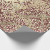 Roos Gold Champaigne Marmer Glitter Spark Strokes Cadeaupapier (Hoek)