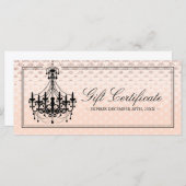 Roos Gold Chandelier Gift Certificate (Voorkant / Achterkant)