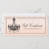 Roos Gold Chandelier Gift Certificate (Voorkant)