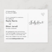 Roos Gold Change of Plans Postponed Wedding Briefkaart (Achterkant)