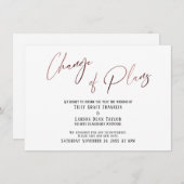 Roos Gold Change of Plans Postponed Wedding Kaart (Voorkant / Achterkant)
