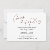 Roos Gold Change of Plans Postponed Wedding Kaart (Voorkant)