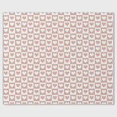 Roos Gold Checkerboard Harten Patroon Valentijns Cadeaupapier (Vlak)