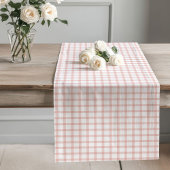 Roos Gold Checkered Runner voor Glam Tablescape Lange Tafelloper