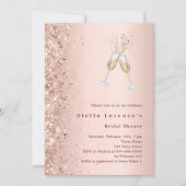 Roos Gold Cheers Party Vrijgezellenfeest Kaart (Voorkant)