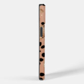 Roos Gold Cheetah Glitter iPhone Mate Stoer Hoesje (Achterkant / Rechts)