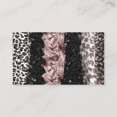 Roos Gold Cheetah Leopard Print Elegant Visitekaartje (Achterkant)