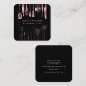 Roos Gold Chef Kitchen gereedschap voor het cateri Vierkante Visitekaartje (Voorkant / Achterkant)