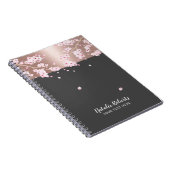 Roos Gold Cherry Blossom Floral Notitieboek (Rechterzijde)
