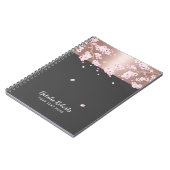 Roos Gold Cherry Blossom Floral Notitieboek (Linkerzijde)