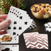 Roos Gold Chevrons Monogram Pokerkaarten (Insitu)