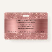 Roos Gold Chic Cleaning Services Badge (Achterkant)