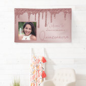 Roos Gold Chic Drips Quinceanera Spandoek (Insitu)