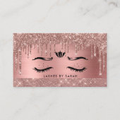 Roos Gold Chic Glitter-schijven Visitekaartje (Voorkant)