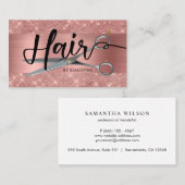 Roos Gold Chic Haarstylist Visitekaartje (Voorkant / Achterkant)
